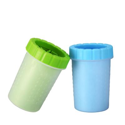 China 2022 Viable Factory Wholesale Detachable Portable Dog Foot Wash Cup Dog Paw Cleaner Cup Pet Dog Paw Cleaner for sale