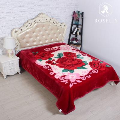 China Keep Warm Customized Classic Super Size Flower Pattern Soft And Cozy Blankets Wholesale for sale