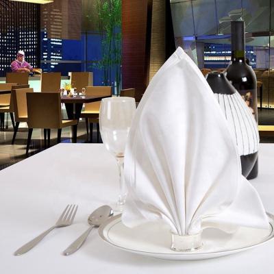 China Modern Custom Colors White Dinner Napkin Fabric Polyester Dining Napkin For Restaurant for sale