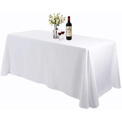 China Reusable Custom Banquet Party Washable Polyester Whiteboard Clothes For 6 Foot Rectangle Tables for sale