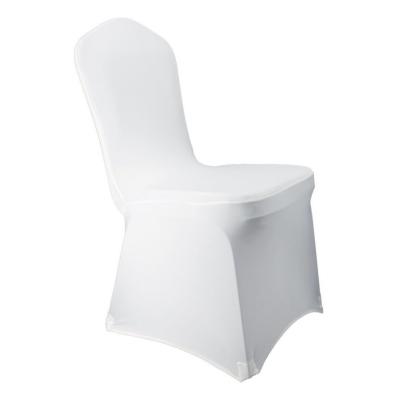 China Washable Banquet Wedding Party Dining Decoration Universal White Spandex Chair Covers for sale