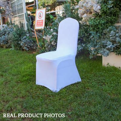 China Washable Inclusive Hotel Banquets Thickened Spandex Dining Chair Cover Elastic Seat Covers For Wedding for sale