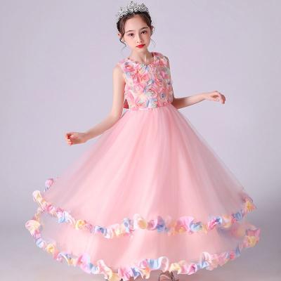 China show dress princess bridesmaid Anti-wrinkle girls long dress drop shipping sleeveless tutu skirt one dress drop shipping for sale