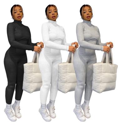 China Women Yoga Bandage Rompers Long Sleeve 1 Piece Jumpsuit Plus Size White One Piece Jumpsuit for sale