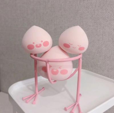 China Cute Little Pink Peach Beauty Egg Non-latex Makeup Blast Super Soft Wet And Dry Sponge Eco-friendly for sale