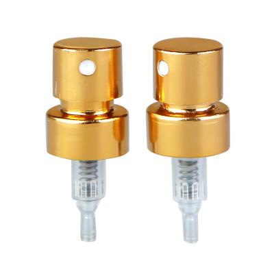 China Non Spill Wholesale Cap 20mm Aluminum Shiny Crimp Sliver Gold Color Fine Mist Sprayer Perfume Spray Pump for sale