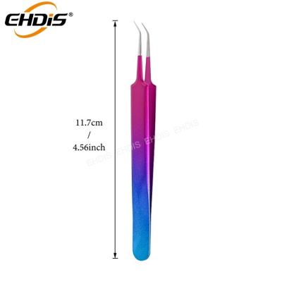 China Take Colorful Professional Electronic Components Ehdis Eyelash Extension Craft Tweezers Tools for sale