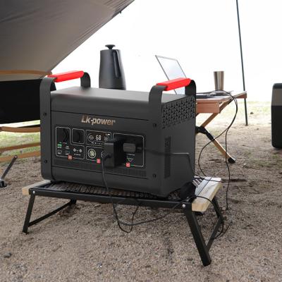 China Type C US EU Plug 1500W Power Station Mobile Portable Camping Generator By Solar Panel Charge for sale