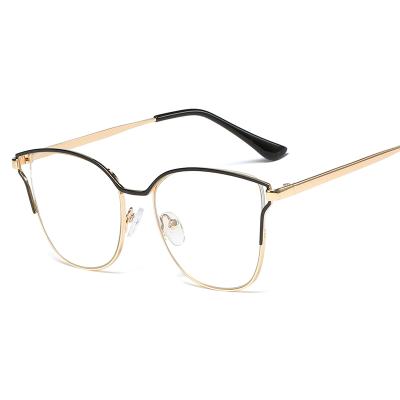 China Fashionable Cat Eye Women Optical Frames Blue Light Blocking Eyewear Computer Glasses for sale