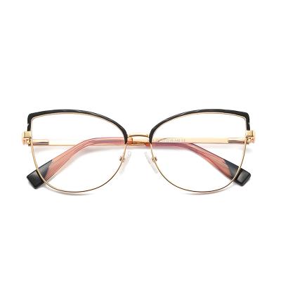 China News Cat Eyes Anti Blue Light Blue Eyewear Women Stylish Colorful Custom Logo Glasses for sale