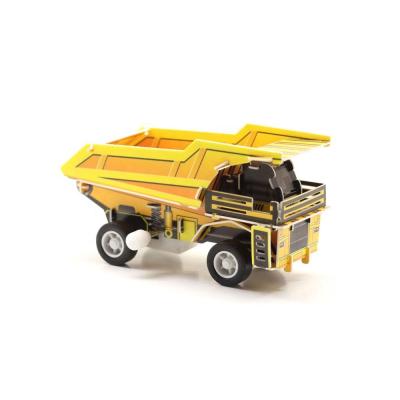 China Patented Children's Learing Toys motoized plastic 3d puzzle construction truck with nice printing for kid for sale