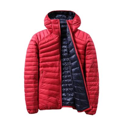 China Waterproof Women Outwear Lady's Feather Base Jackets Light Hooded Bilateral Reversible Women's Warm Coat for sale