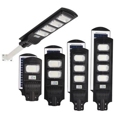 China Good Quality Garden Motion Sensor Led 100W Ip65 Aluminum Alloy All In Solar Outdoor Lamp Street Light for sale