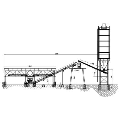 China Planta de tratamento por lotes concreta da mistura HZG60 seca, planta de mistura do cimento 42kw à venda