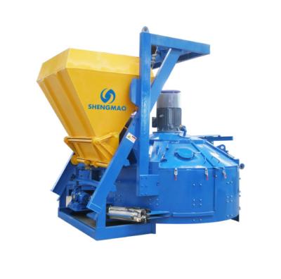 China Mezclador concreto móvil portátil Pan Planetary Cement Mixer Machine con el eje vertical en venta