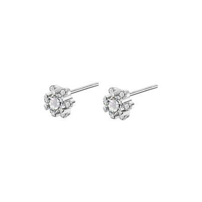 China Wholesale Cute Pure Star Pentagon Star Zircon Fashion Earring Silver Stud Earring for sale