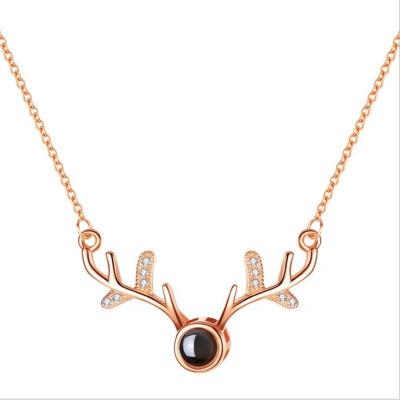 China Silver Fashion Projection Antler 100language Tasty Fashion Jewelry Necklace for sale