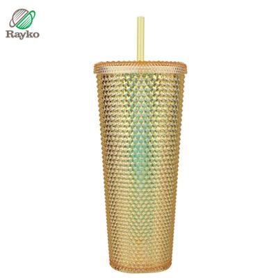 China Sustainable Customized Plastic Water Tumbler With Double Wall Bpa Free Water Cups for sale