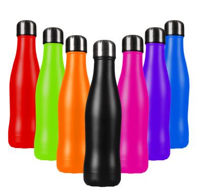 China Sustainable insulated stainless steel water bottle with curve body fitting easy take every where. for sale