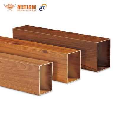 China Construction Factory Wood Grain Aluminum Extrusion Profile For Construction / Decoration for sale