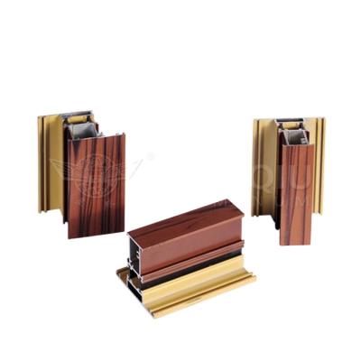 China Industrial manufacturer wholesale aluminum extrusion profiles 6063 wood grain aluminum profile accessories for sale