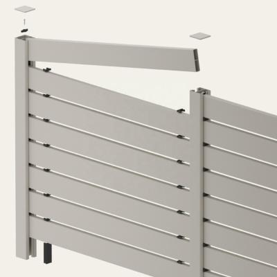 China Guangdong Customized 6063 T5 Fence Powder Coated Exterior Aluminum Fence Louver Profile Manufacturer for sale