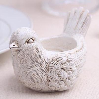 China Home Decorative Candle Holder Tealight Figurine Candle Holder Tealight Bird Resin Decoration Home Decoration for sale