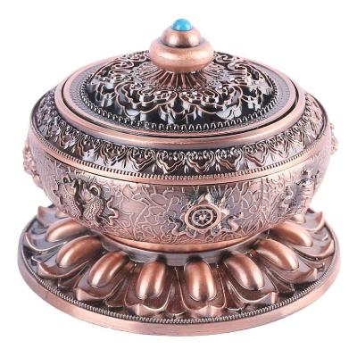 China Tibet Lotus Buddha Stick Cone Coil Incense Metal Censer Holder Censer Holder Censer Home Ministry Decoration for sale