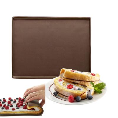 China Mat Baking Tray Silicone Mold Cookies Log Cake Pan Nonstick Bakeware Baking Mold Silicone Cake Mold for sale