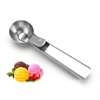 China Metal Ice Cream Scoop Ice Cream Scoop Fruit Stainless Steel Melon Baller Cookie Melon Scoop for sale