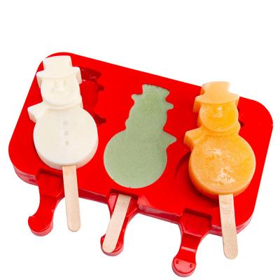 China Silicone Popsicle Mold With Lid Easy Release Tray Mold Holder Reusable Ice Popsicle Mold Ice Cream Maker for sale