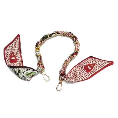 China Luxury Silk Metal Scarves Metal Purse Chain Umbrella Shoulder Replacement Chain Strap For Purse Handbags for sale