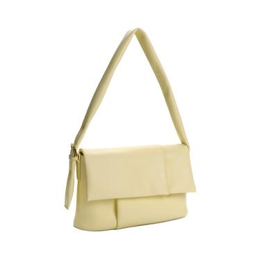 China French European style fashion design summer candy color minority PU armpit bag soft leather square handbag for sale