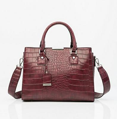 China Fashion New Trendy Classic Crocodile Grain Women Bag PU Hand Bag Ladies Business Bag With PU Tassel for sale