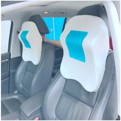 China New Design Massage Car Headrest Neck Support Memory Foam Pillow For Driving Seat for sale