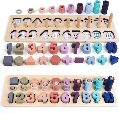 China DIY TOY Wooden Counting Blocks Sorting Toys Form Block Stacking Toy For Toddlers for sale