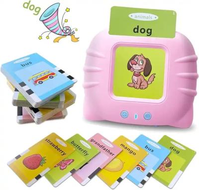 China Arabic Kids Electronic Spanish Language Knowledge Learning Machine Teaching Machine Talking Flash Cards Toy with 112 Cards for sale