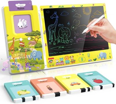 China 2 in1 Educational English Teaching Machine Toy 8.5inch LCD Writing Tablet with 224 Sight Words Flash Cards for sale