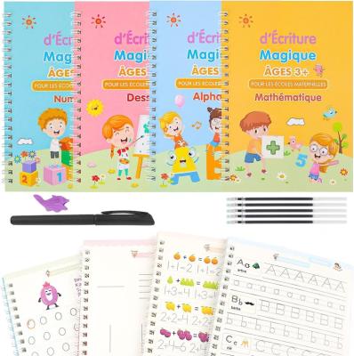 China Eco-friendly Material French Sunk Magic Practice Notebook Kids Spiral Notebook Children's Book Printing Sunk Magic Notebook for sale