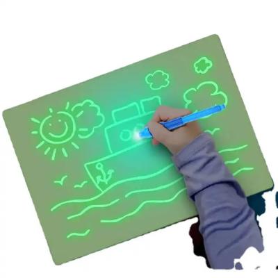 China Children's gift A4 children's magic painting board children's graffiti protection 3D painting toy 3d diamond glowing fluorescent painting for sale