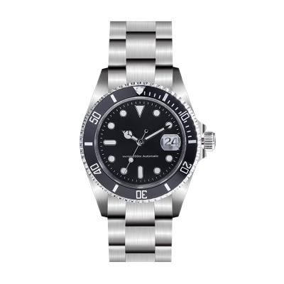 China Custom Casual Luxury Brand 20ATM Waterproof Professional Stainless Steel Strap Automatic Men Diver Quartz Dive Watch for sale