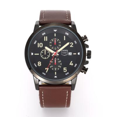 China cheapest shopping online different brown men chronograph leather man waterproof sports wrist classic dress mens watch for sale