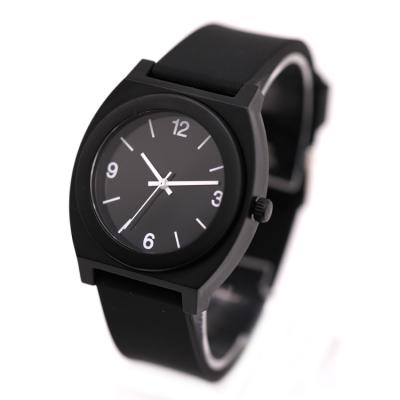 China custom low price man stylish support logo modern novel design bezel 100% plastic strap glass men mens womens wrist plastic watch for sale