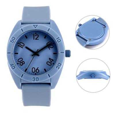 China Custom Blue Free Shipping Sale Wristwatch Casual Women Silicone Watch for sale