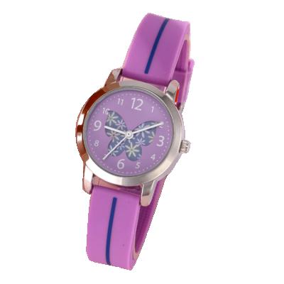 China BOMAXE 9785 purple silicone strap silver alloy case new design watch for girls kids for sale