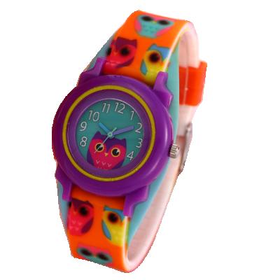 China Cheap 1ATM Waterproof Cartoon owl Patterns Kid Plastic Analog Watches for sale