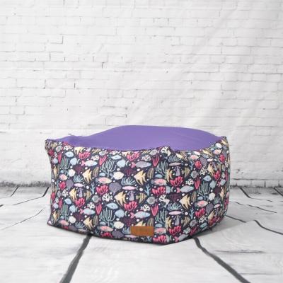 China Green Flower Stool Cover Removable Cover New Fashion Or With Filling Bean Bag Chair for sale