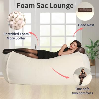 China Beanbag Joe Dorm Foam Filled Sofa Bed Queen Bean Bag Chair Wholesale Giant Compressible Leather Armchair Stretch for sale