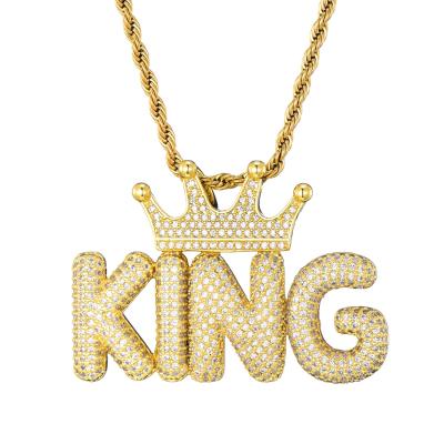 China Creative Jewelry New Hip Hop Ice Hop Hip Hop Jewelry Men Diamond Custom Letters And Women's Necklaces for sale