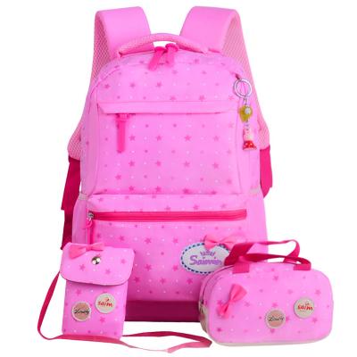 China Fashionable Raincoats/Reflect Lightweight Hot Sale 2021Customized Printed Travel 3pieces Kids School Bag Backpack Nylon Waterproof Set for sale